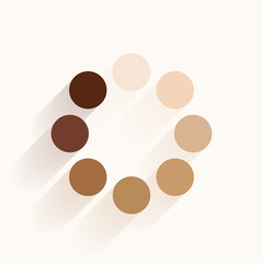 human skin color tone circular palette design