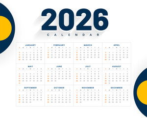 2026 event planner calendar template design