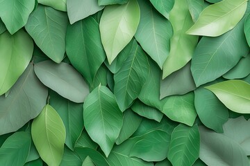 Fresh Green Leaves Background for Natural and Organic Themes in Design Projects