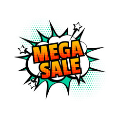 halftone style comic mega sale background design