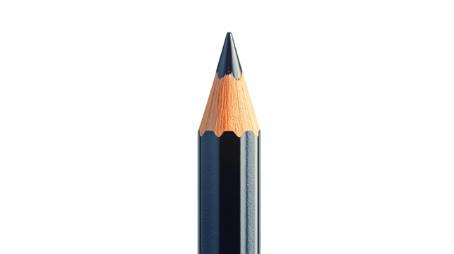 Sharpened Graphite Pencil Tip on Black Background PNG on Transparent Background