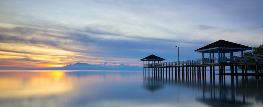 sunset on the ocean