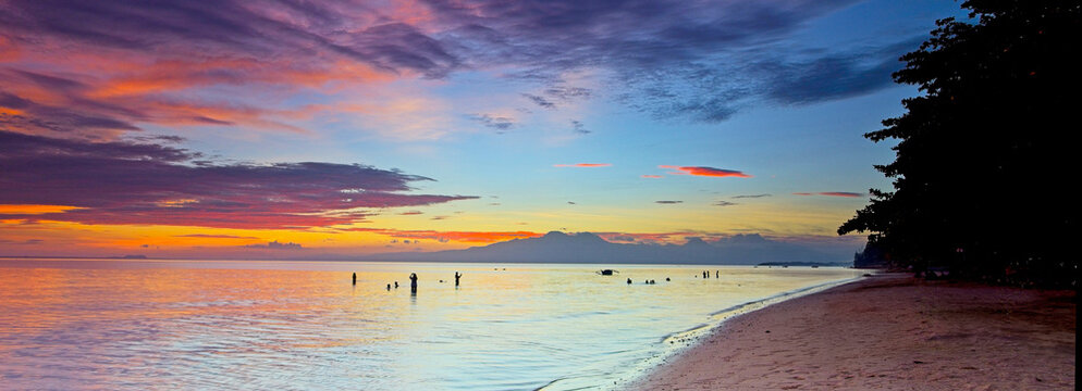 sunset on the beach