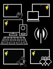 Hand-Drawn Business Icons Set – Sketch Style Vector Collection
