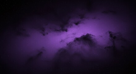 Purple Nebula Cosmic Dust Cloudscape.