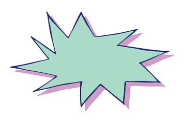 Hand drawn speech bubble Blank empty message box Textbox frame for banners, price tags, stickers, design