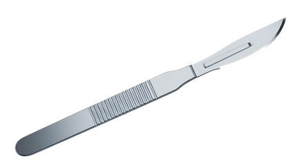 Sharp surgical scalpel ready for precise medical procedure in operating room or science lab environment