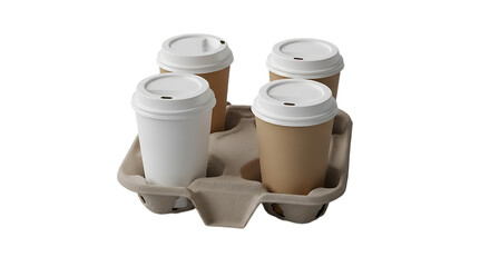 Coffee to go for office friends or family, ready to start the day with energy and a smile, coffee break