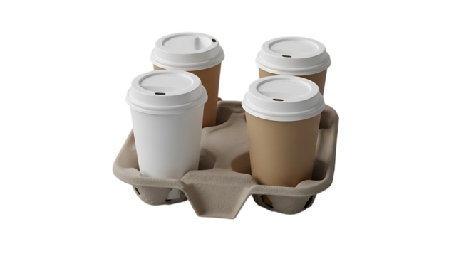Coffee to go for office friends or family, ready to start the day with energy and a smile, coffee break