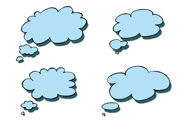 Set of hand drawn speech bubble Blank empty message box Textbox frame for banners, price tags, stickers, design