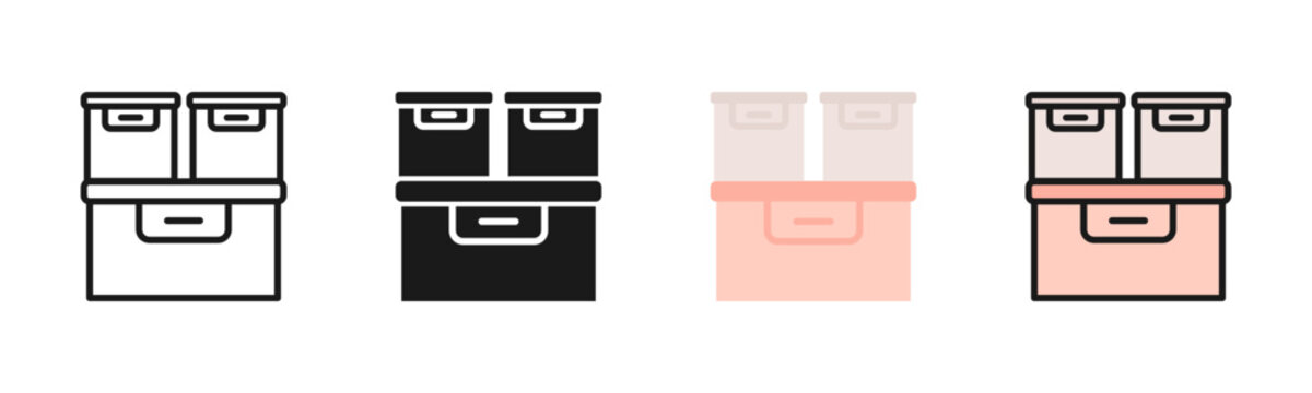 Storage Icon Pack In Multiple Styles