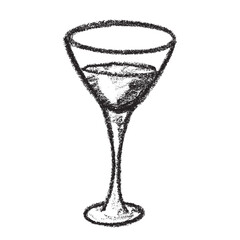 Hand drawn wine glass Alcohol drink clipart in doodle style Single element for print, web, design, decor Happy New Year 2026