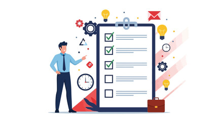 Business Project Execution and Planning With Detailed Task Management Illustration