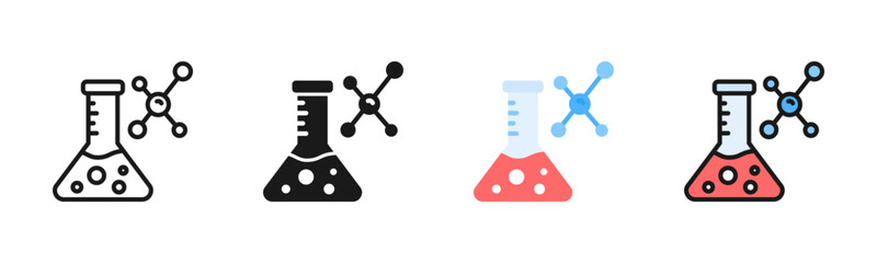 Chemical Icon Pack In Multiple Styles © Mia
