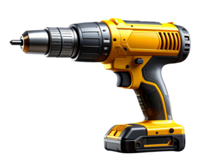 Yellow Power Drill – Cordless Hand Tool PNG
