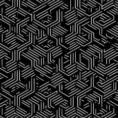 Abstract geometric line art pattern design vector illustration seamless background for wallpaper and textiles design