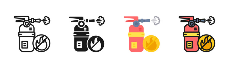 Fire Safety Icon Pack In Multiple Styles