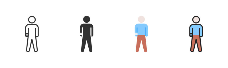 Fototapeta premium Injury Icon Pack In Multiple Styles