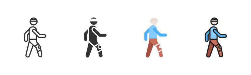 Walking Man Icon Pack In Multiple Styles