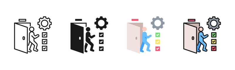 Offboarding Icon Pack In Multiple Styles