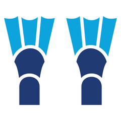 Fins  mixed color icon