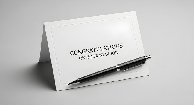 Congratulations on Your New Job Text with Pen - Powered by Adobe
