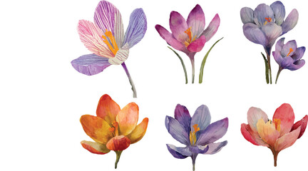 purple and white flowers