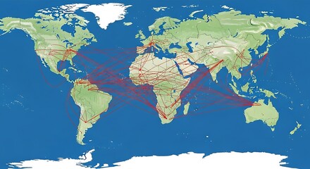 World Map with Coral Reef Distribution - A Global Perspective.
