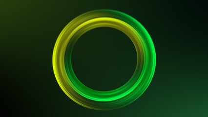 Seamless Looping Abstract Green Yellow Light Circle