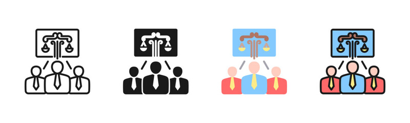 Fototapeta premium Representative Icon Pack In Multiple Styles