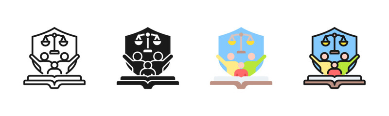 Family Law Icon Pack In Multiple Styles