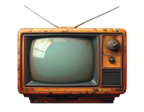  Old-School CRT TV 3D Illustration PNG