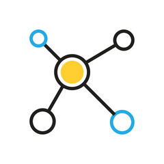 Multi color icon for molecules