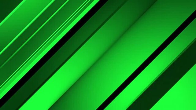 Smooth green stripes panels forming modern seamless geometric background
