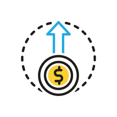 Multi color icon for expensive