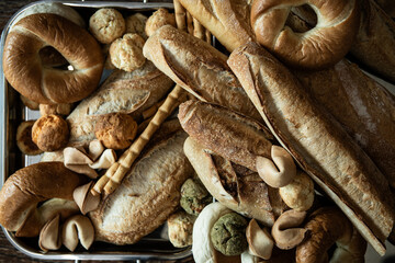 Assortment of Freshly Baked Breads and Cookies