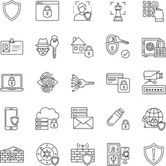 Secure your data with these modern cybersecurity icons offering the ultimate protection for your digital world and peace of mind for your business