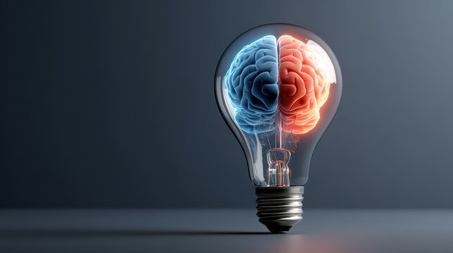 Brain Power Stock Photo: Innovation, Ideas, and Creativity, Light bulb