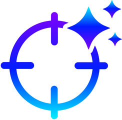 Obraz premium Generative AI Sparkle Target Icon with Arrow and Magic Glow for Goal Setting