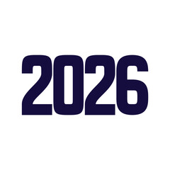 2026 Happy New Year Logo Design with Modern Typography