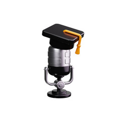 Podcast Learning 3d render icons