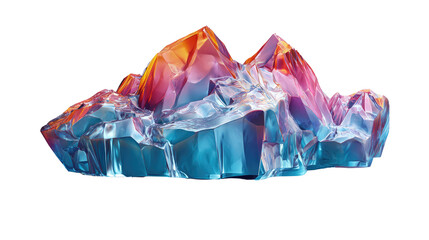 Fototapeta premium Enchanting Crystal Cluster: An abstract composition, featuring a captivating cluster of multifaceted crystals, radiates with a symphony of vivid colors and ethereal beauty.