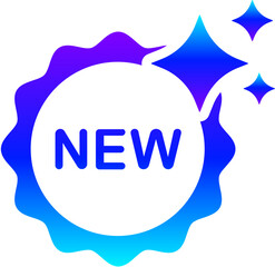 Generative AI Sparkle 'New' Badge Icon with Magic Glow for Promotion