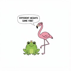 Frog and Flamingo Duo