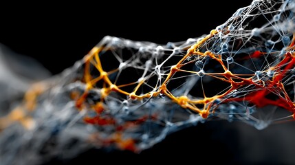 Neural Network Connection &ndash; Abstract Digital Data Flow