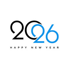 2026 Happy New Year Logo Design
