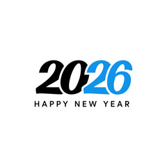 2026 Happy New Year Logo Design