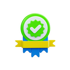 award seal 3d render icons