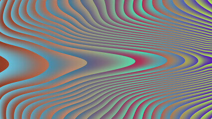 Abstract Colorful Gradient Waves Pattern with Smooth Flowing Lines and Vibrant Colors Graphic Art