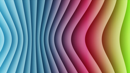 Abstract Colorful Wavy Lines Background with Smooth Gradient and Soft Curves for Modern Designs